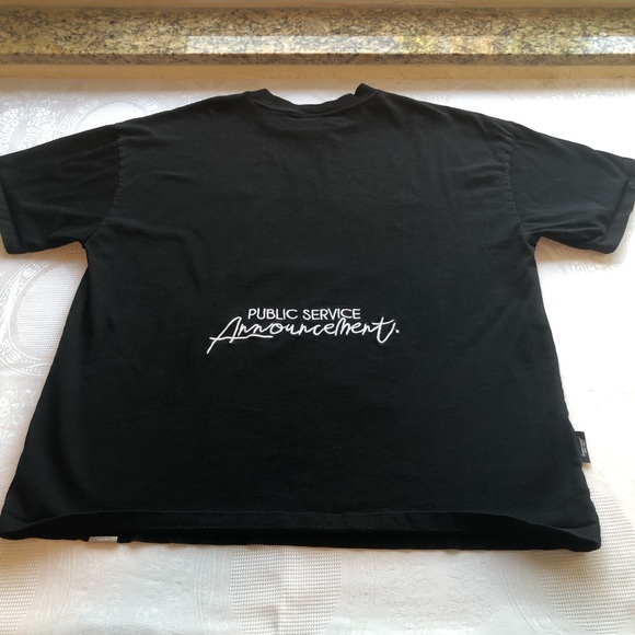 PSA Public Service Announcement Black T-Shirt Graphic Print Men’s Size 2XL Tee - Picture 8 of 16